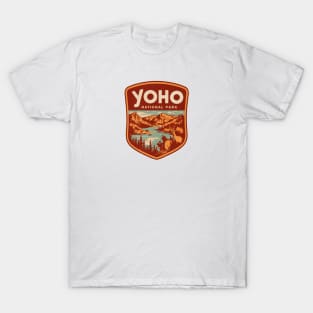 Yoho National Park Retro Wildlife Emblem T-Shirt